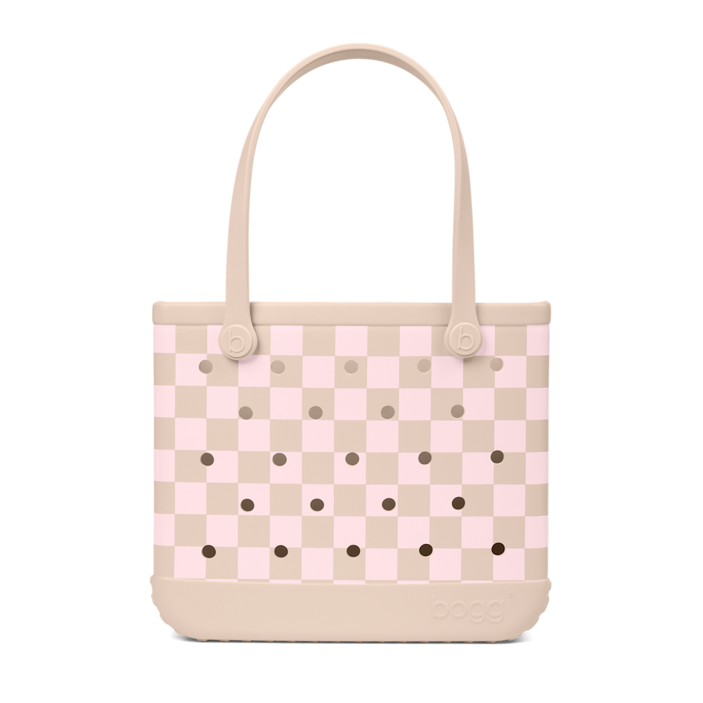 Baby Bogg Bag - Checkered Linen/ Pink Marshmallow